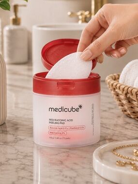 NWOT Medicube Red Succinic Acid Peeling Pads – 70 Pads Korean Skincare